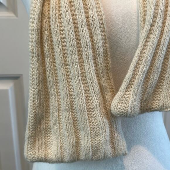 American Eagle Outfitters Angora and Wool Blend Neutral Scarf - Picture 3 of 6